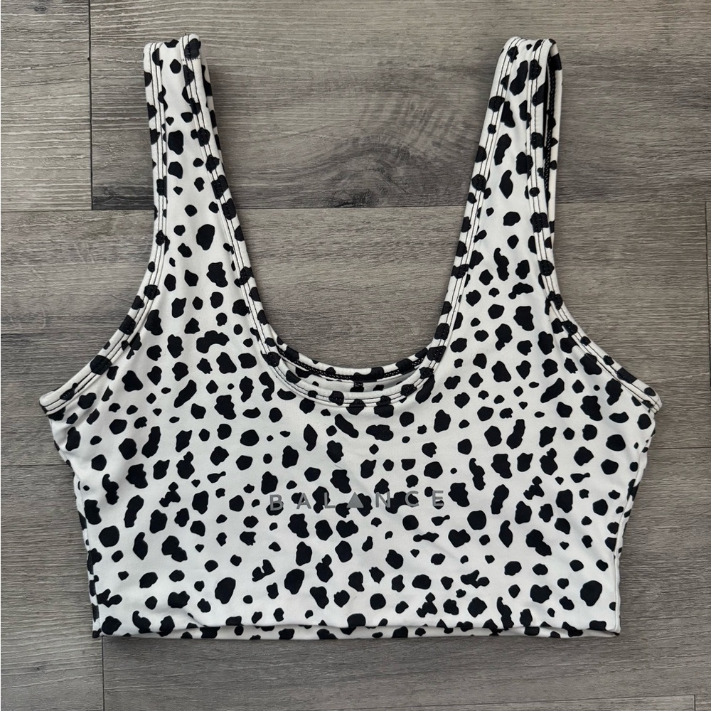 Balance Athletica Black Leopard Print Sports Bra
